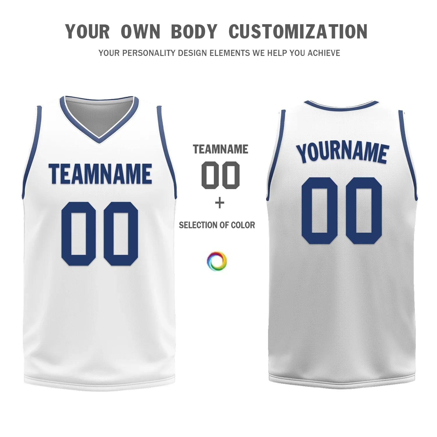 Custom Blue White Classic Style Reversible Basketball Uniform Personalized Ordinary BBJR-D017053 - Coolcustomize