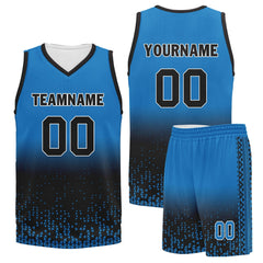 Custom Blue Black Fade Fashion Sports Uniform Basketball Jersey BBJ01-D020102-11