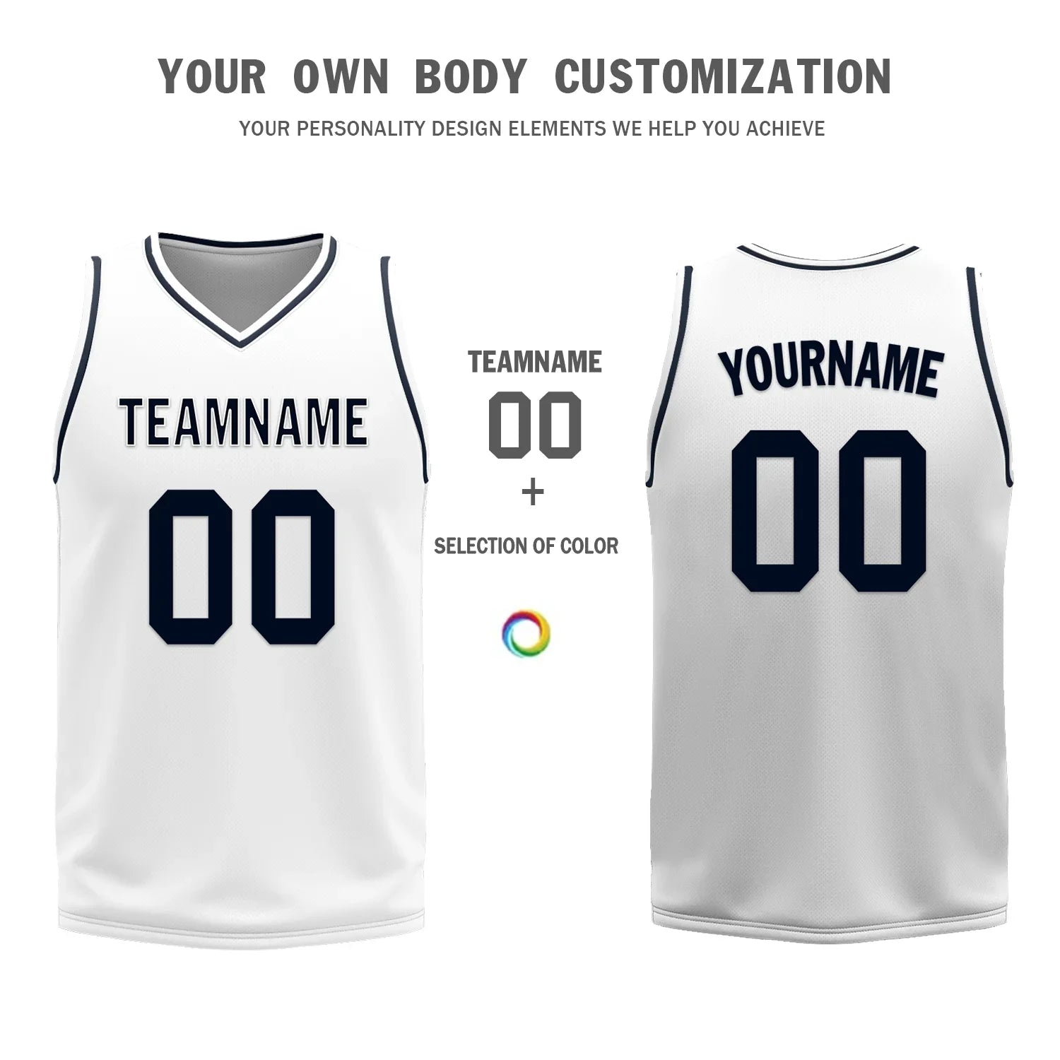 Custom Blue White Classic Style Reversible Basketball Uniform Personalized COOLMAX BBJR-D017056 - Coolcustomize