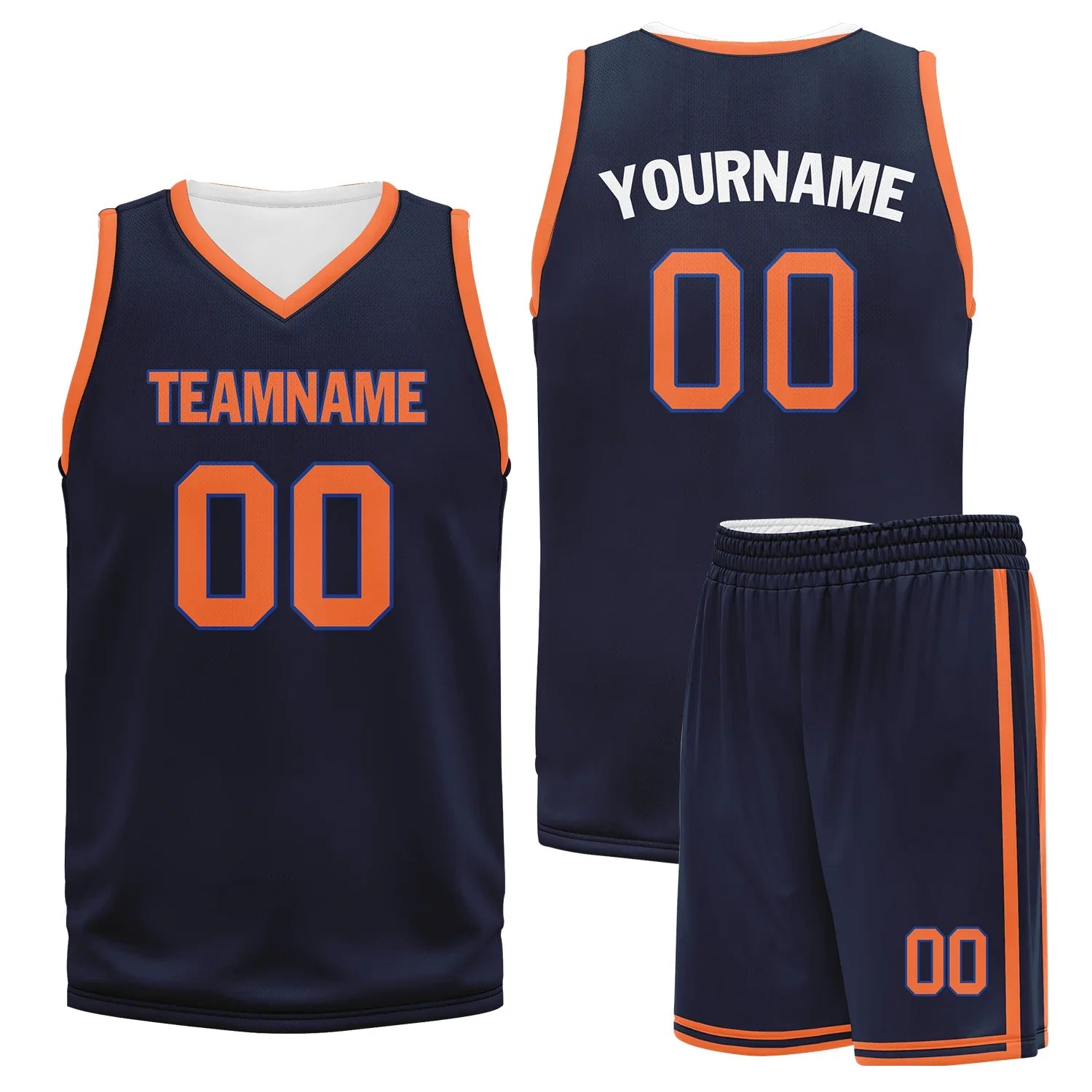 Custom Blue Orange Classic Style Sports Uniform Basketball Jersey BBJ01-bd0a70ae - Coolcustomize