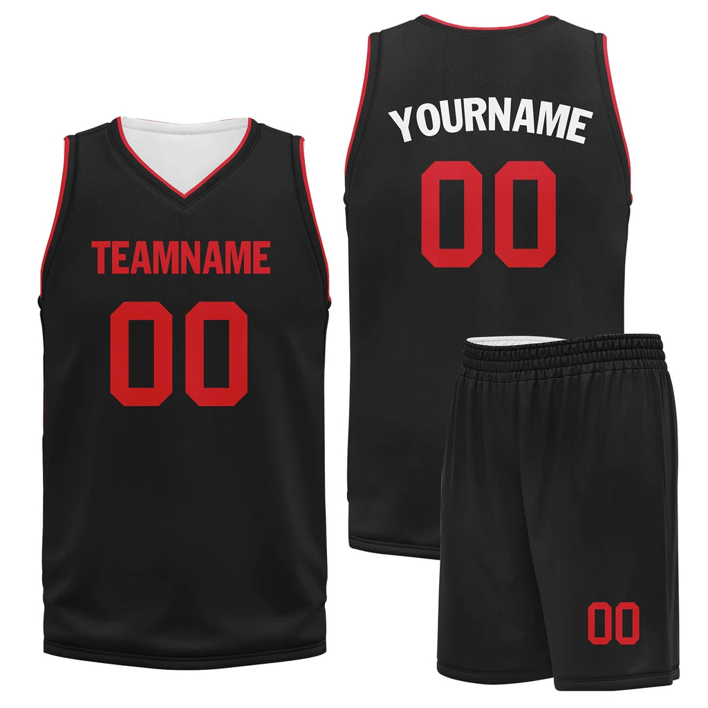 Custom Black Red Classic Style Sports Uniform Basketball Jersey BBJ01-bd0a70a8 - Coolcustomize