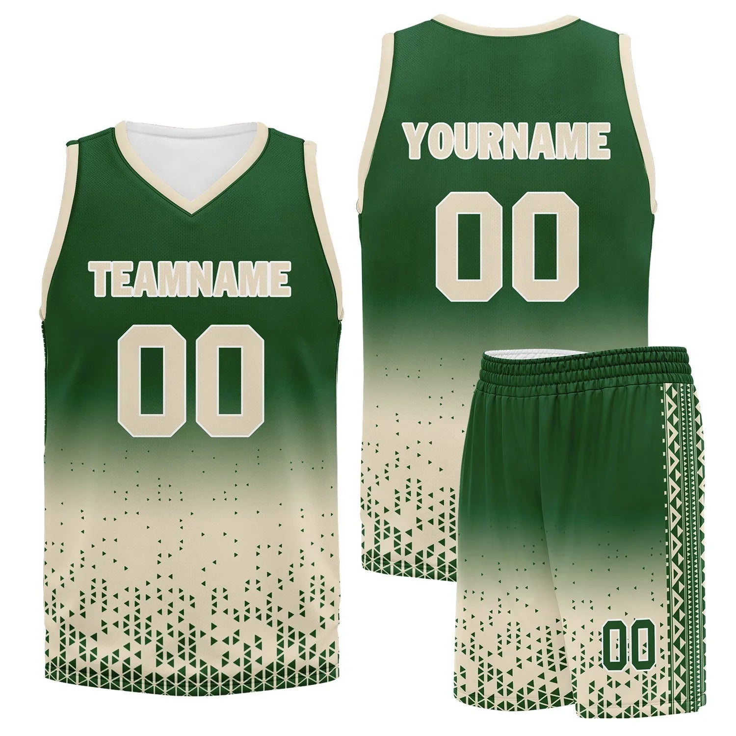 Custom Green Yellow Fade Fashion Sports Uniform Basketball Jersey BBJ01-D020102-7 - Coolcustomize