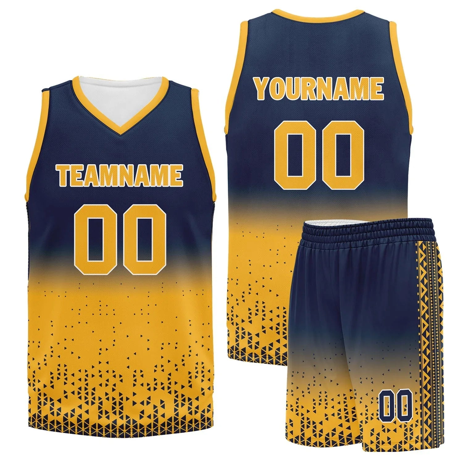 Custom Blue Yellow Fade Fashion Sports Uniform Basketball Jersey BBJ01-D020102-6 - Coolcustomize