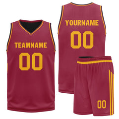 Custom Red Classic Style Sports Uniform Basketball Jersey BBJ01-D020105-2