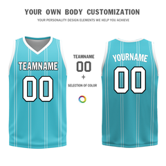 Custom White Blue Classic Style Reversible Basketball Uniform Personalized Ordinary BBJR-D017013