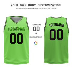 Custom Black Green Classic Style Reversible Basketball Uniform Personalized COOLMAX BBJR-D017049