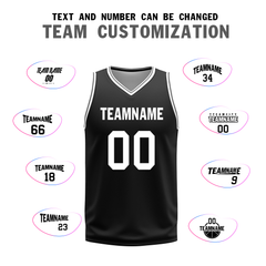 Custom White Black Classic Style Reversible Basketball Uniform Personalized Ordinary BBJR-D017008