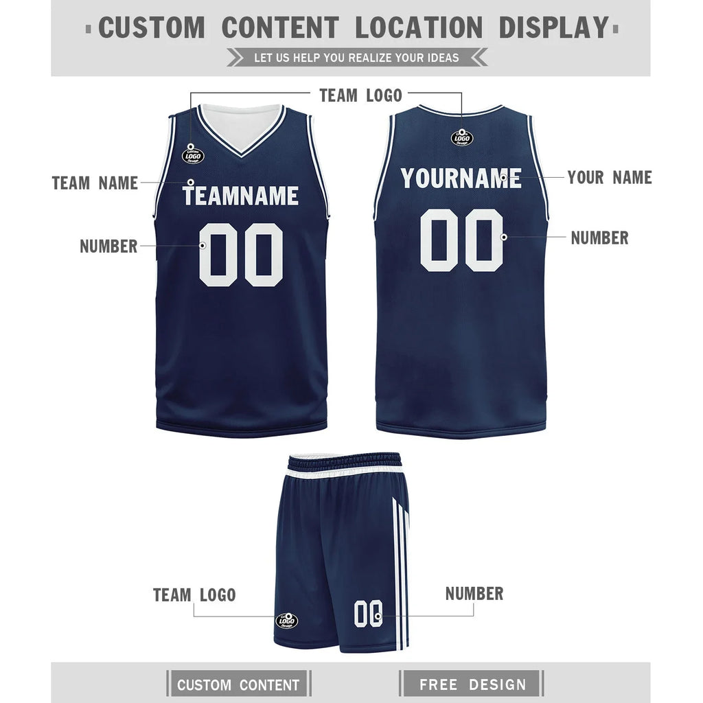 Custom Blue Classic Style Sports Uniform Basketball Jersey BBJ01-D020105-9 - Coolcustomize