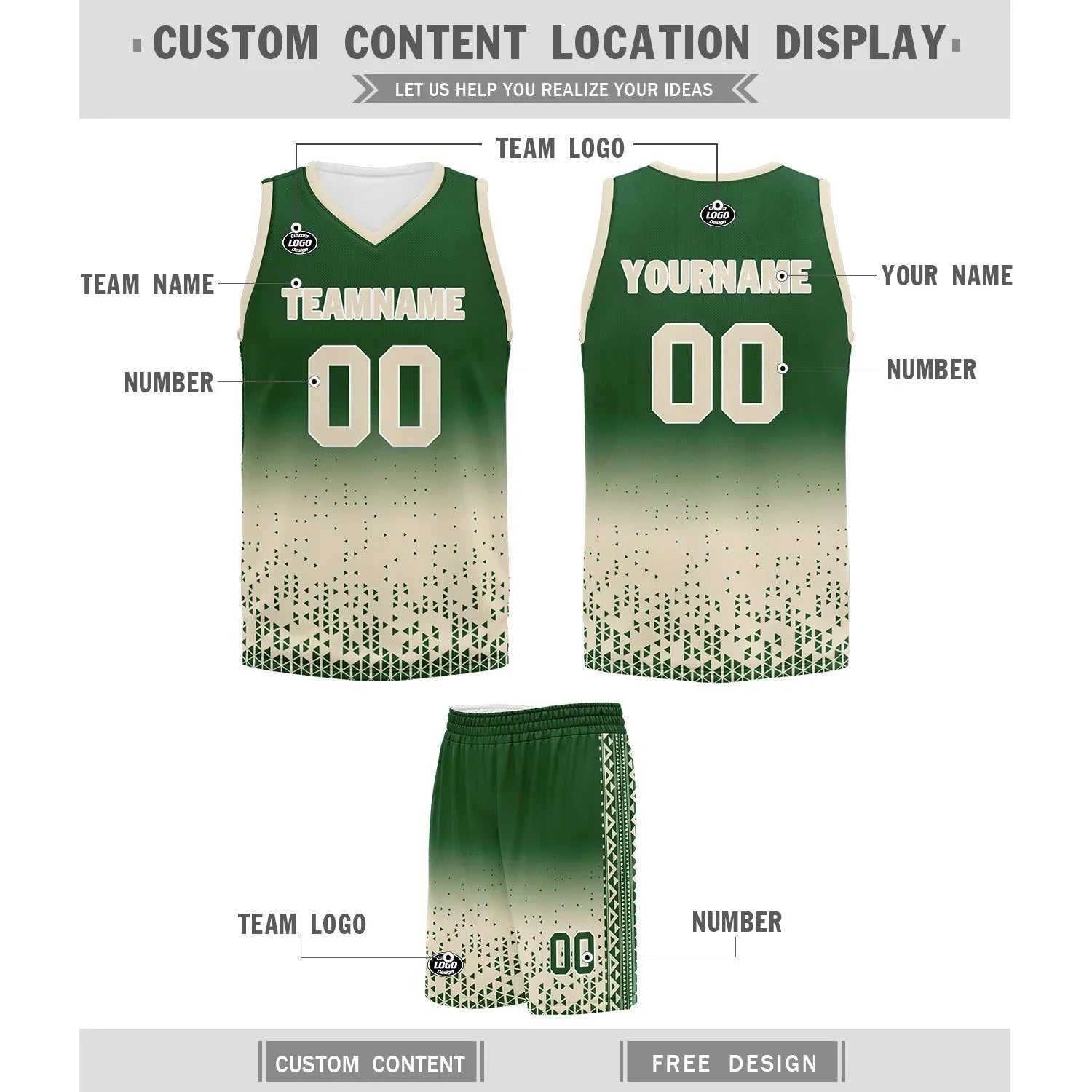 Custom Green Yellow Fade Fashion Sports Uniform Basketball Jersey BBJ01-D020102-7 - Coolcustomize