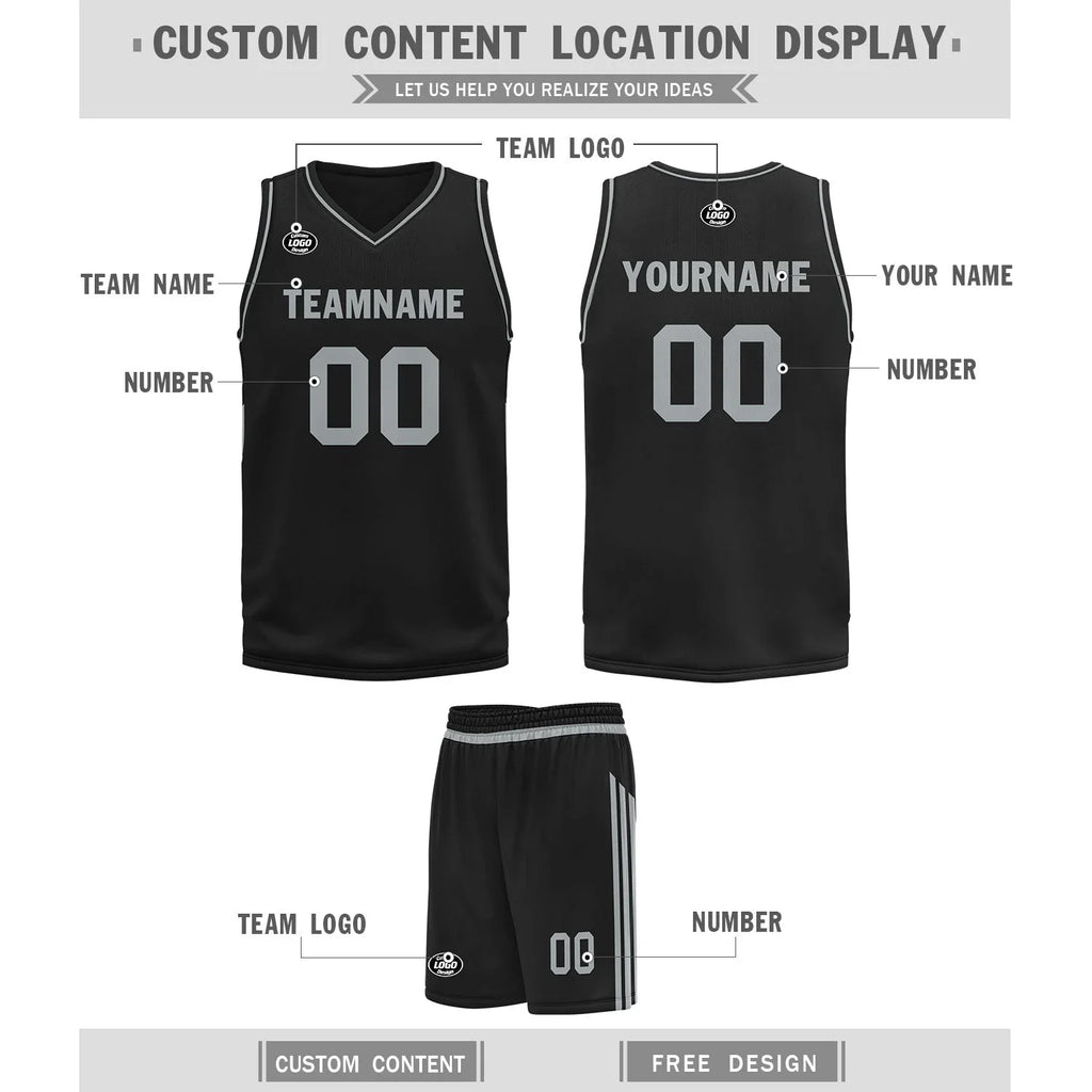 Custom Black Classic Style Sports Uniform Basketball Jersey BBJ01-D020105-18 - Coolcustomize