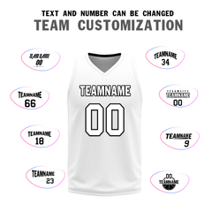 Custom Black White Classic Style Reversible Basketball Uniform Personalized Ordinary BBJR-D017007