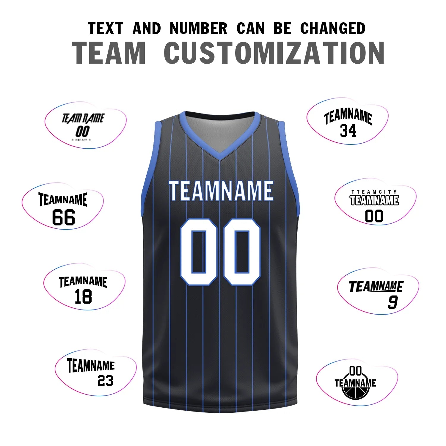 Custom Blue Black Classic Style Reversible Basketball Uniform Personalized COOLMAX BBJR-D017055 - Coolcustomize