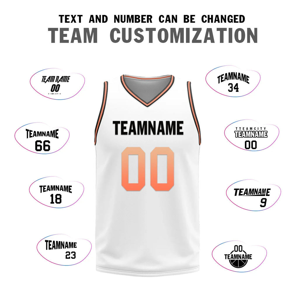 Custom Black White Classic Style Reversible Basketball Uniform Personalized COOLMAX BBJR-D017028 - Coolcustomize