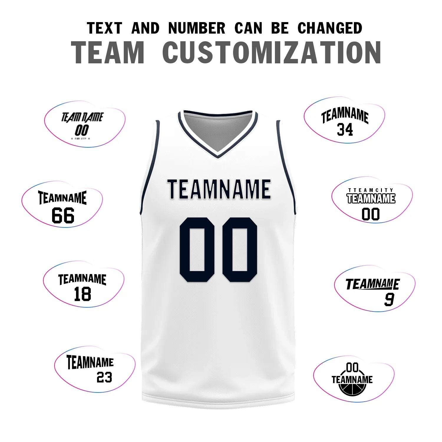 Custom Blue White Classic Style Reversible Basketball Uniform Personalized COOLMAX BBJR-D017056 - Coolcustomize