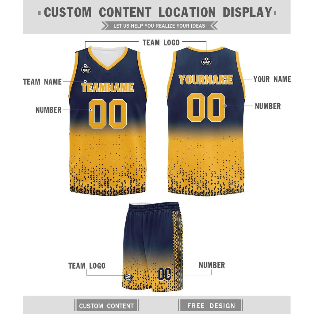 Custom Blue Yellow Fade Fashion Sports Uniform Basketball Jersey BBJ01-D020102-6 - Coolcustomize