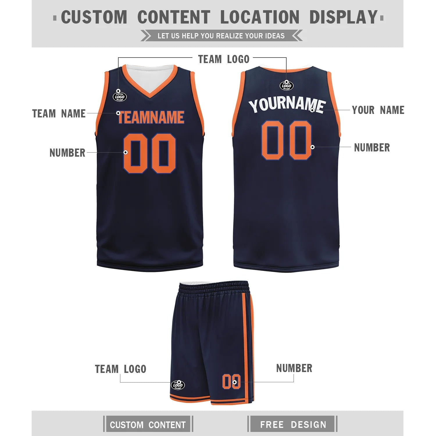 Custom Blue Orange Classic Style Sports Uniform Basketball Jersey BBJ01-bd0a70ae - Coolcustomize