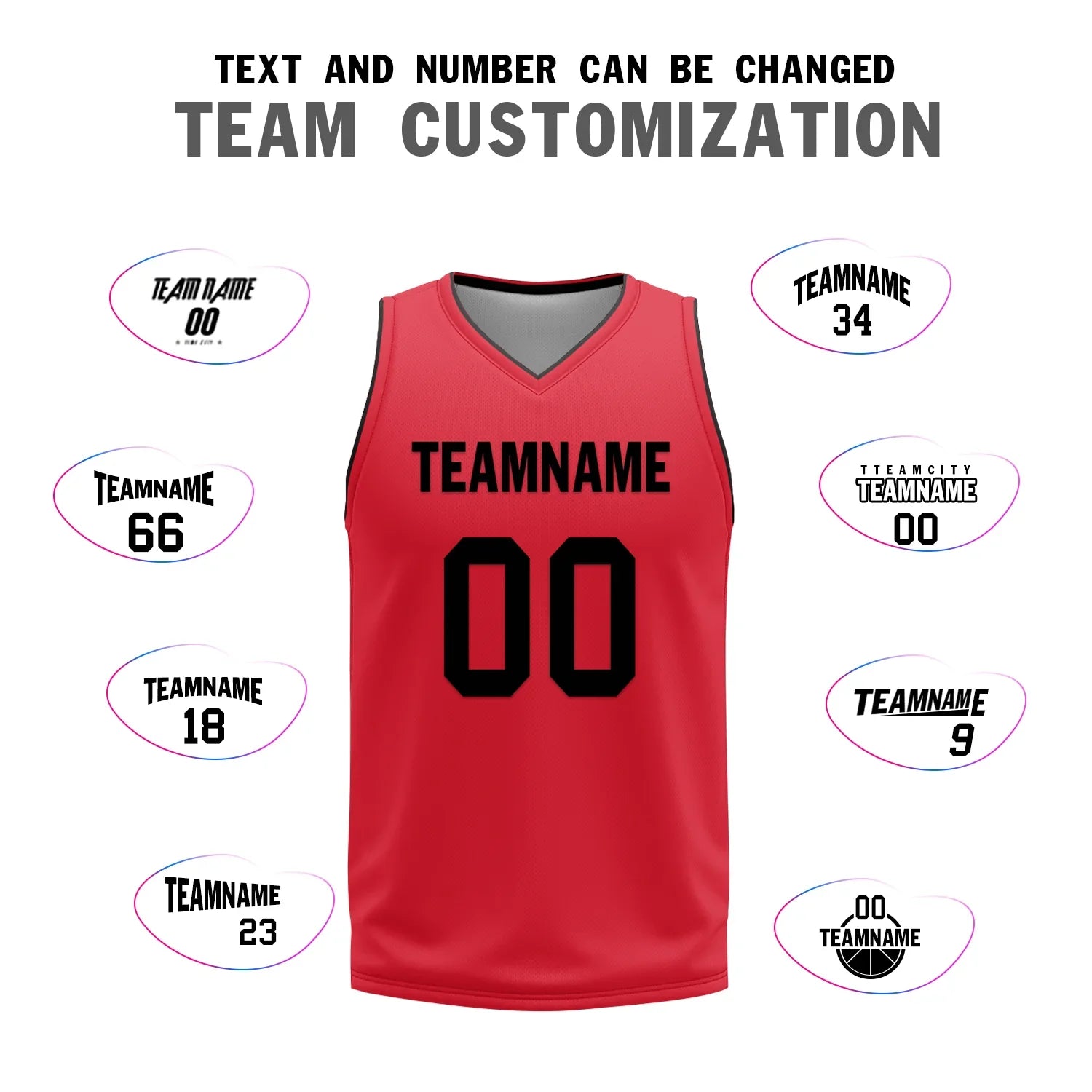Custom Black Red Classic Style Reversible Basketball Uniform Personalized COOLMAX BBJR-D017018 - Coolcustomize