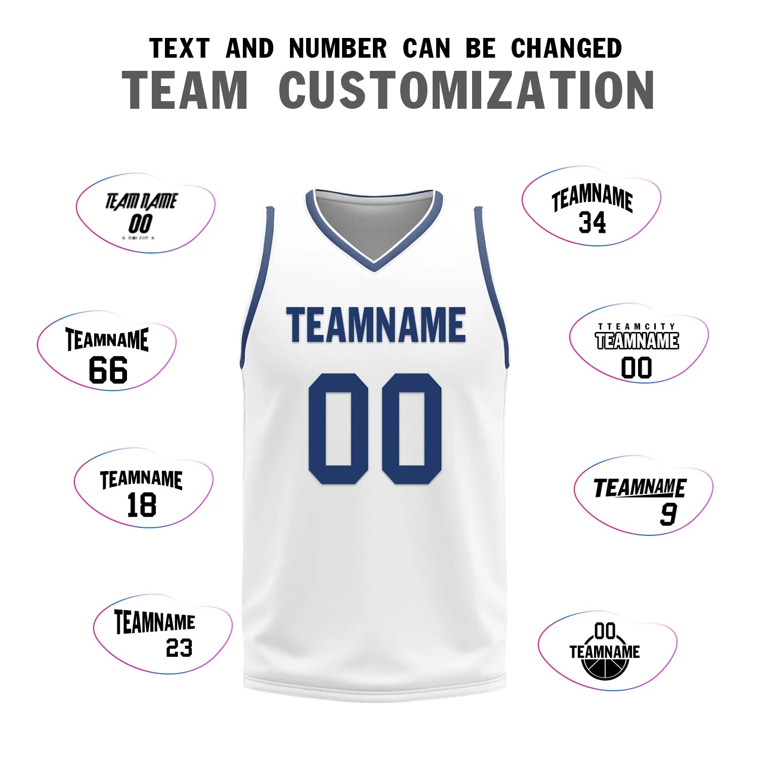 Custom Blue White Classic Style Reversible Basketball Uniform Personalized COOLMAX BBJR-D017053 - Coolcustomize