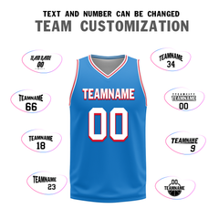 Custom Red Blue Classic Style Reversible Basketball Uniform Personalized Ordinary BBJR-D017022