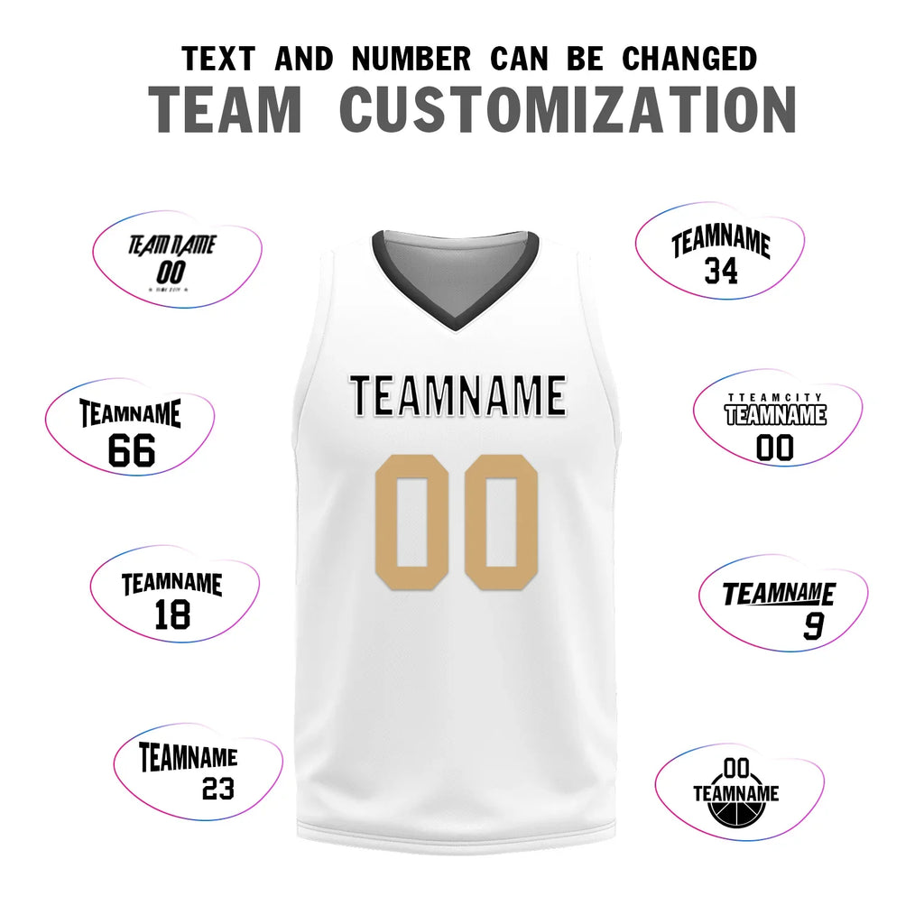 Custom Black White Classic Style Reversible Basketball Uniform Personalized Ordinary BBJR-D017044 - Coolcustomize