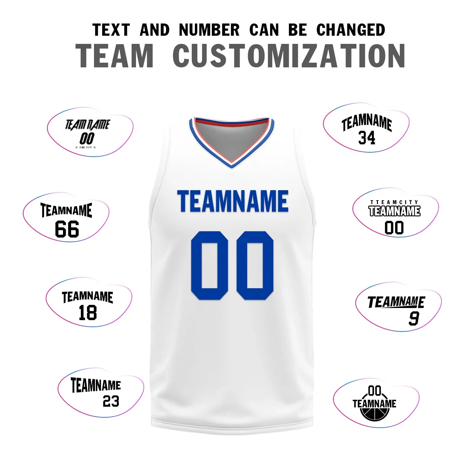 Custom Blue White Classic Style Reversible Basketball Uniform Personalized COOLMAX BBJR-D017031 - Coolcustomize