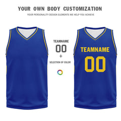 Custom Blue Classic Style Sports Uniform Basketball Jersey BBJ01-D020105-12