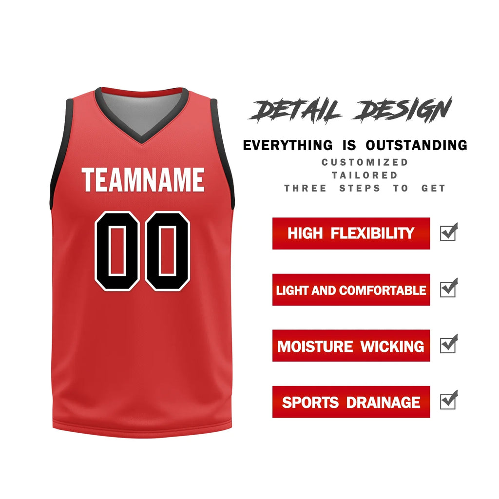 Custom Black White Classic Style Reversible Basketball Uniform Personalized Ordinary BBJR-D017006 - Coolcustomize