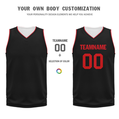 Custom Black Red Classic Style Sports Uniform Basketball Jersey BBJ01-bd0a70a8