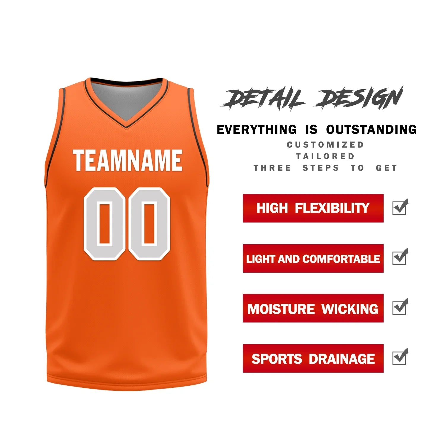 Custom Black Orange Classic Style Reversible Basketball Uniform Personalized Ordinary BBJR-D017019 - Coolcustomize