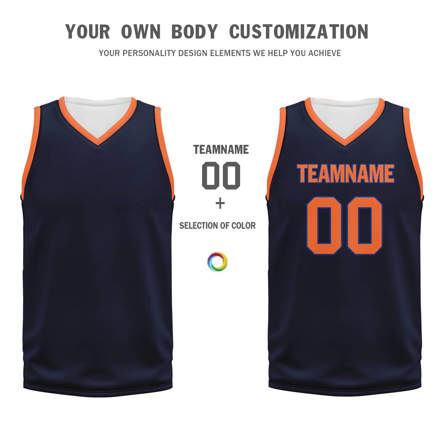 Custom Blue Orange Classic Style Sports Uniform Basketball Jersey BBJ01-bd0a70ae - Coolcustomize