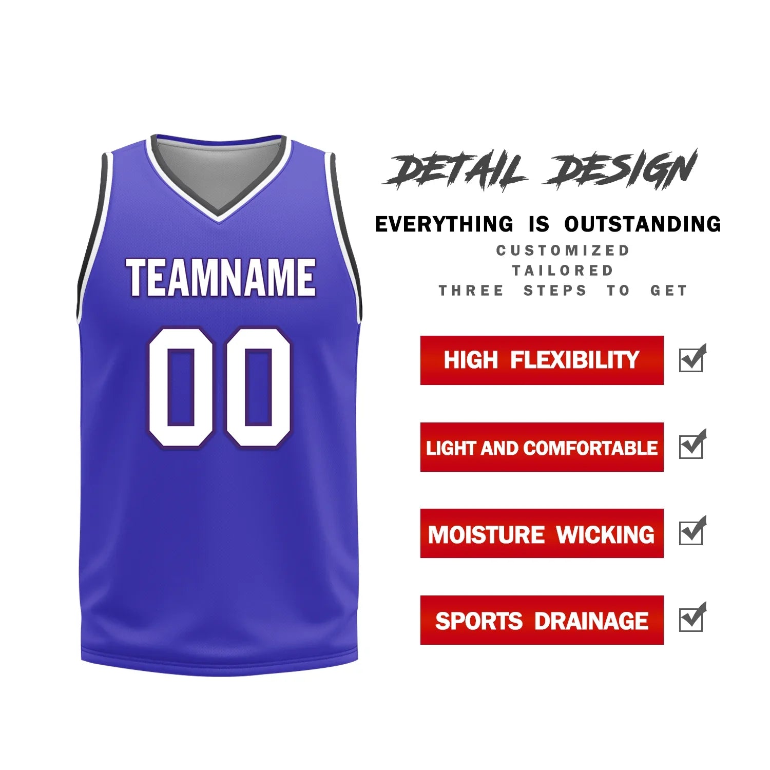 Custom Black Blue Classic Style Reversible Basketball Uniform Personalized Ordinary BBJR-D017036 - Coolcustomize