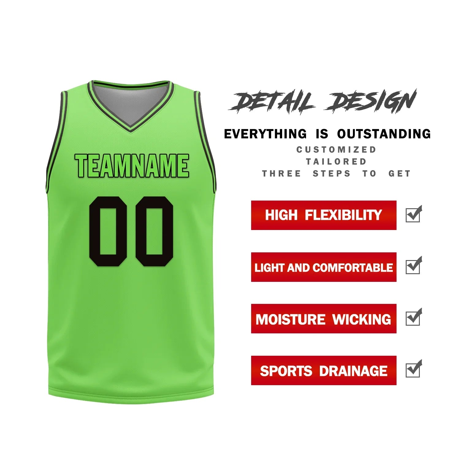 Custom Black Green Classic Style Reversible Basketball Uniform Personalized Ordinary BBJR-D017049 - Coolcustomize