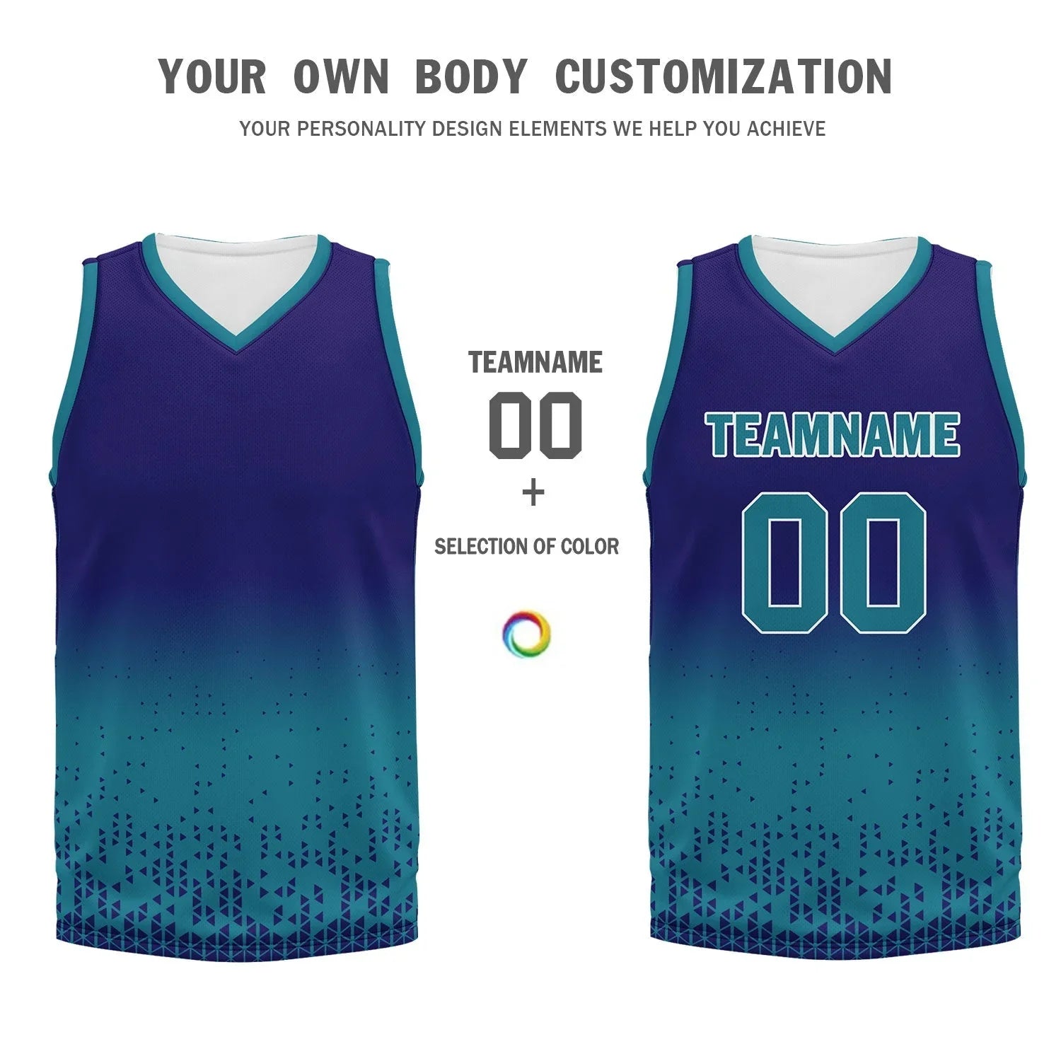 Custom Blue Fade Fashion Sports Uniform Basketball Jersey BBJ01-D020102-9 - Coolcustomize