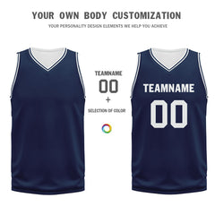 Custom Blue Classic Style Sports Uniform Basketball Jersey BBJ01-D020105-9