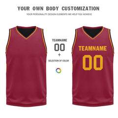 Custom Red Classic Style Sports Uniform Basketball Jersey BBJ01-D020105-2