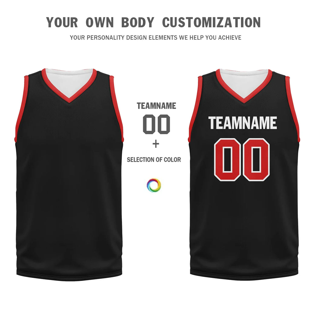 Custom Black Red Classic Style Sports Uniform Basketball Jersey BBJ01-bd0a700f - Coolcustomize