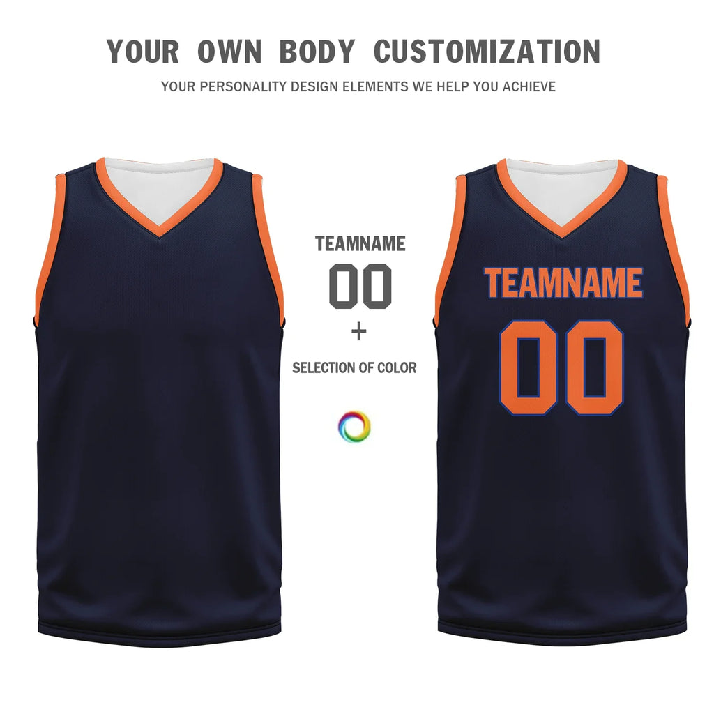 Custom Blue Orange Classic Style Sports Uniform Basketball Jersey BBJ01-bd0a70ae - Coolcustomize
