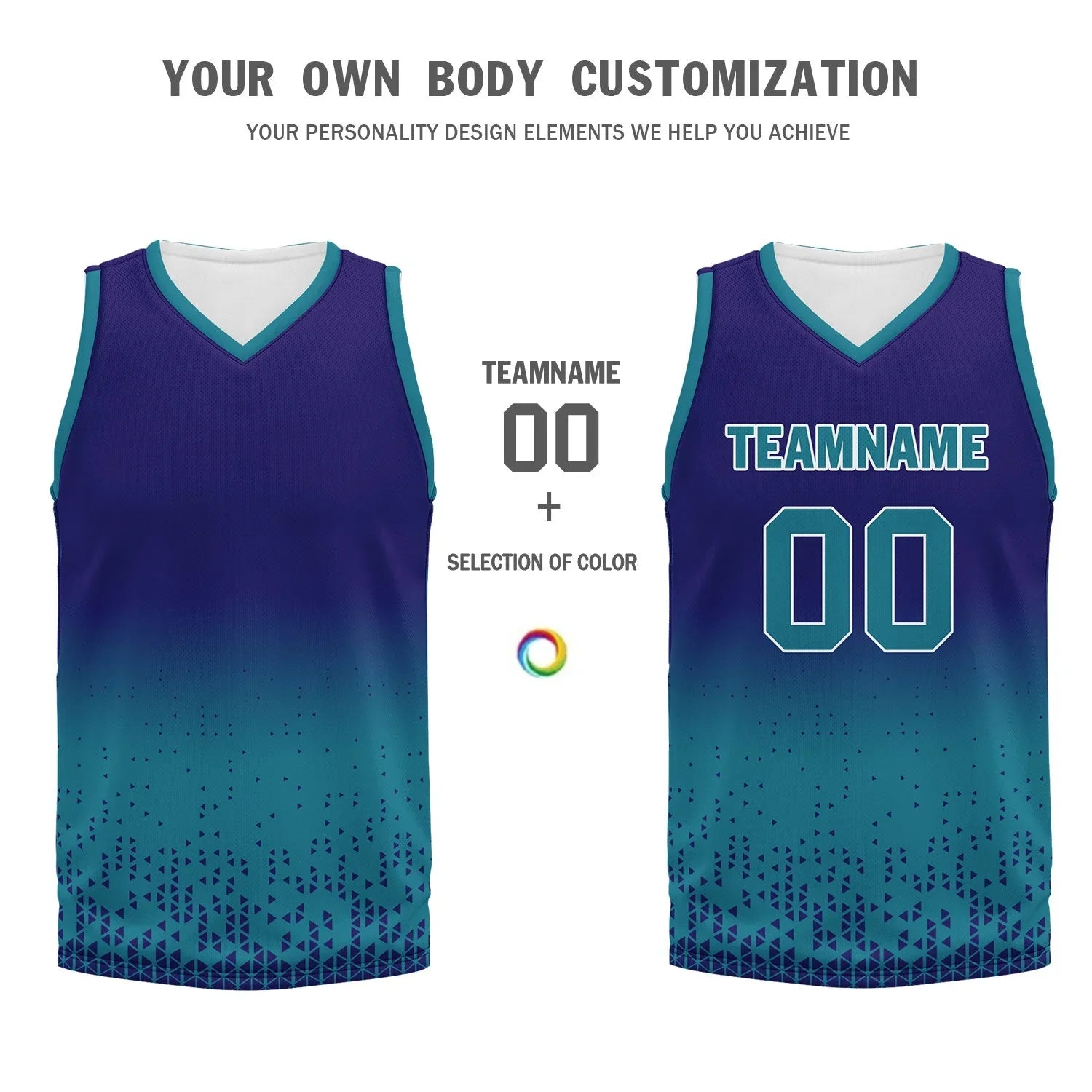 Custom Blue Fade Fashion Sports Uniform Basketball Jersey BBJ01-D020102-9 - Coolcustomize
