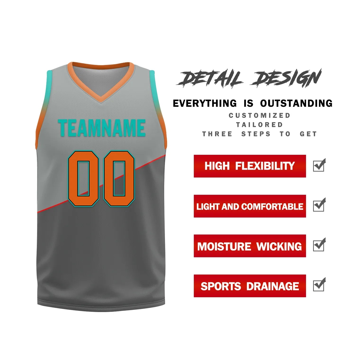 Custom Gray Classic Style Reversible Basketball Uniform Personalized Ordinary BBJR-D017024 - Coolcustomize