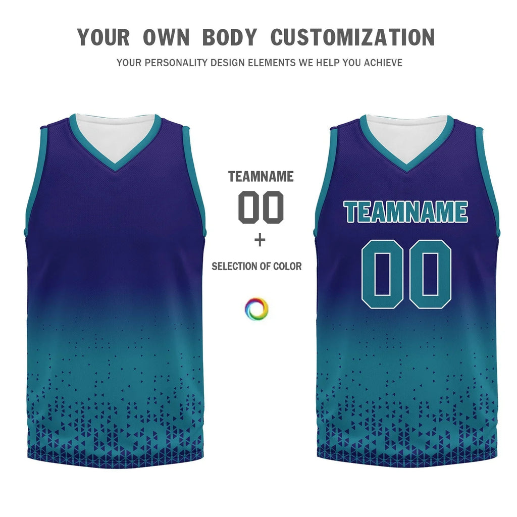 Custom Blue Fade Fashion Sports Uniform Basketball Jersey BBJ01-D020102-9 - Coolcustomize