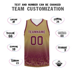 Custom Yellow Red Fade Fashion Sports Uniform Basketball Jersey BBJ01-D020102-5