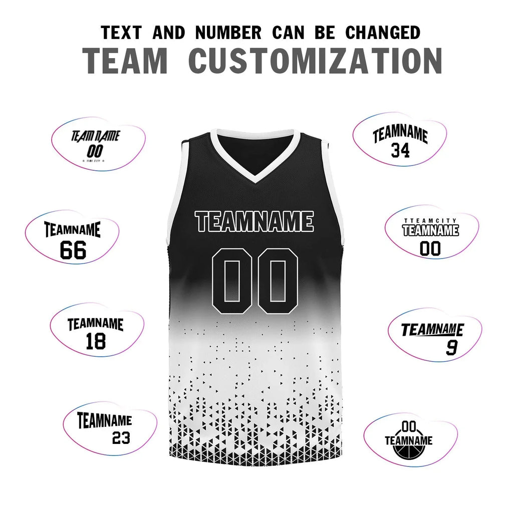 Custom Black White Fade Fashion Sports Uniform Basketball Jersey BBJ01-D020102-2 - Coolcustomize