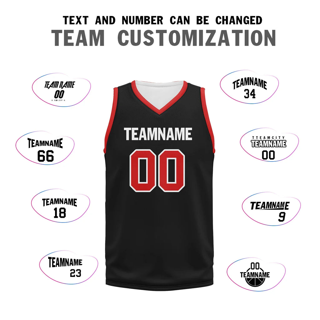 Custom Black Red Classic Style Sports Uniform Basketball Jersey BBJ01-bd0a700f - Coolcustomize