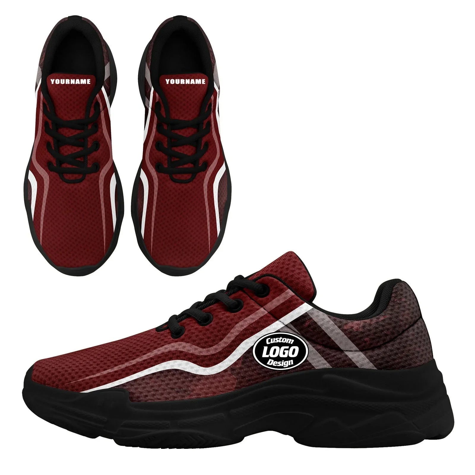 Custom Baseball Jersey and Chunky Shoes Personalized Combo Personalized Sneaker ZH-D020167-3 - Coolcustomize