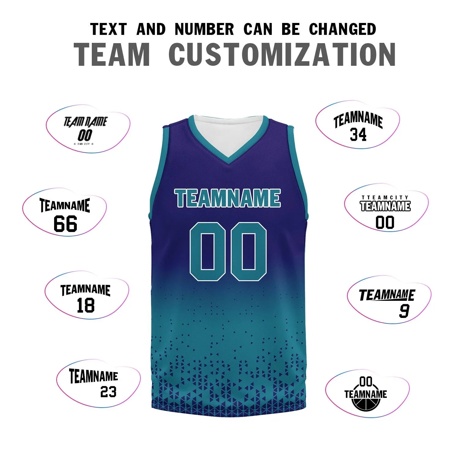 Custom Blue Fade Fashion Sports Uniform Basketball Jersey BBJ01-D020102-9 - Coolcustomize