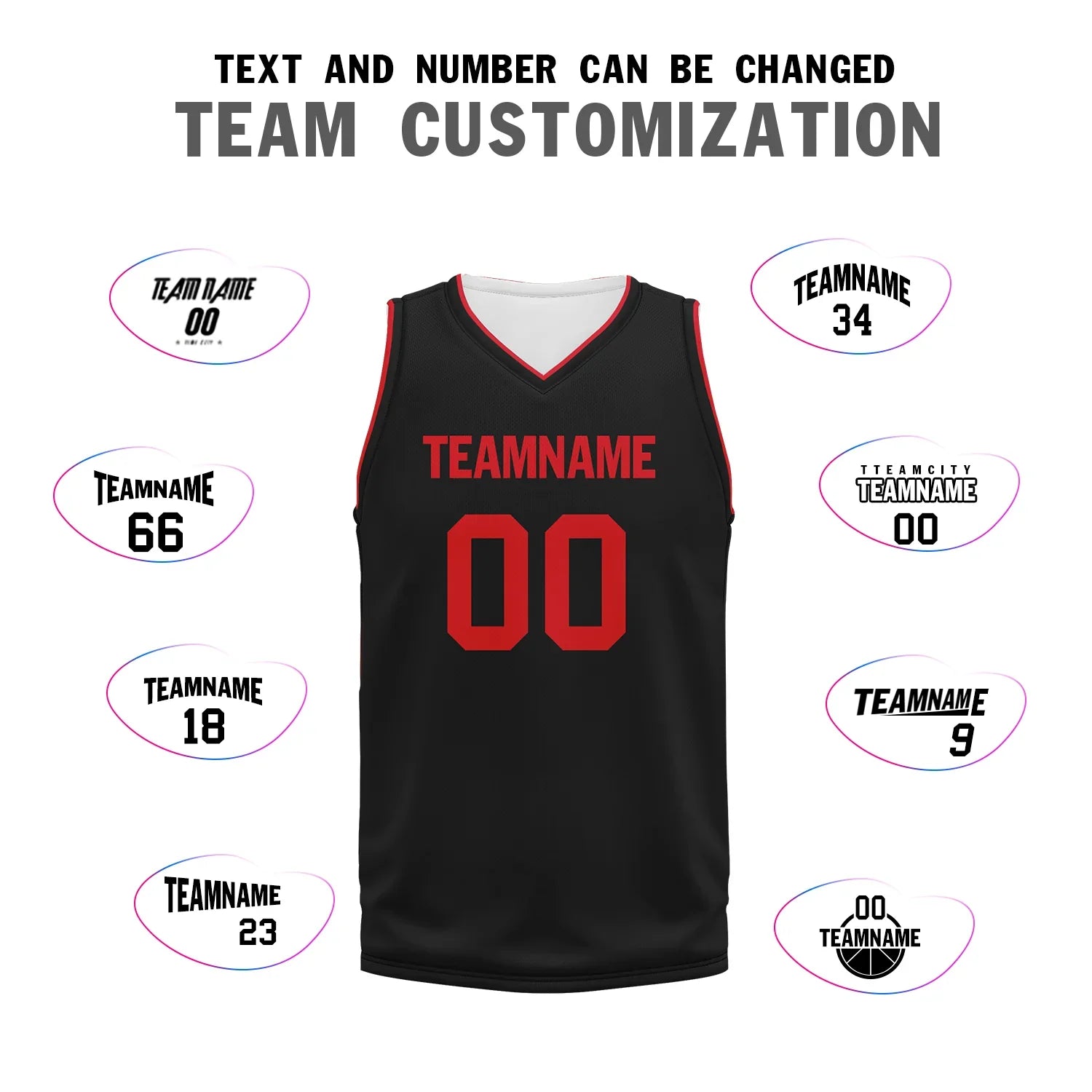 Custom Black Red Classic Style Sports Uniform Basketball Jersey BBJ01-bd0a70a8 - Coolcustomize