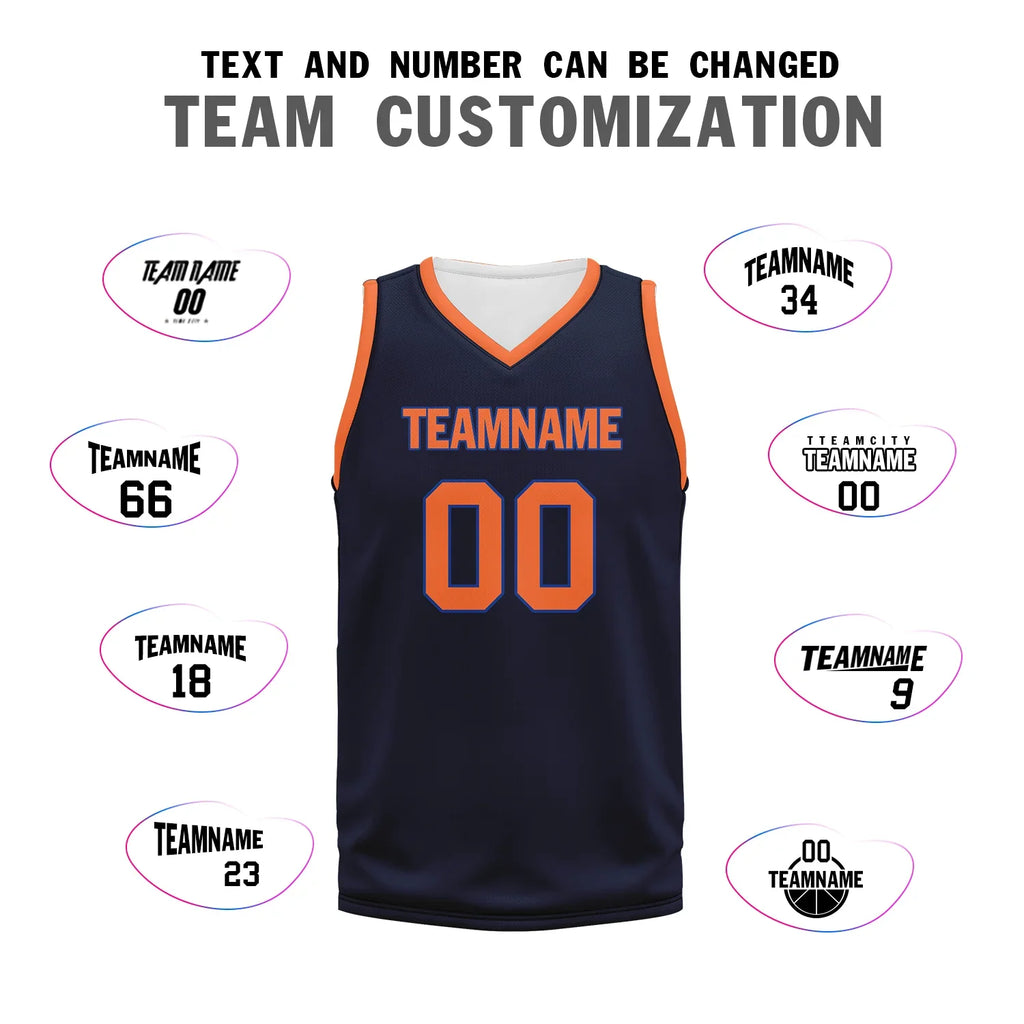 Custom Blue Orange Classic Style Sports Uniform Basketball Jersey BBJ01-bd0a70ae - Coolcustomize