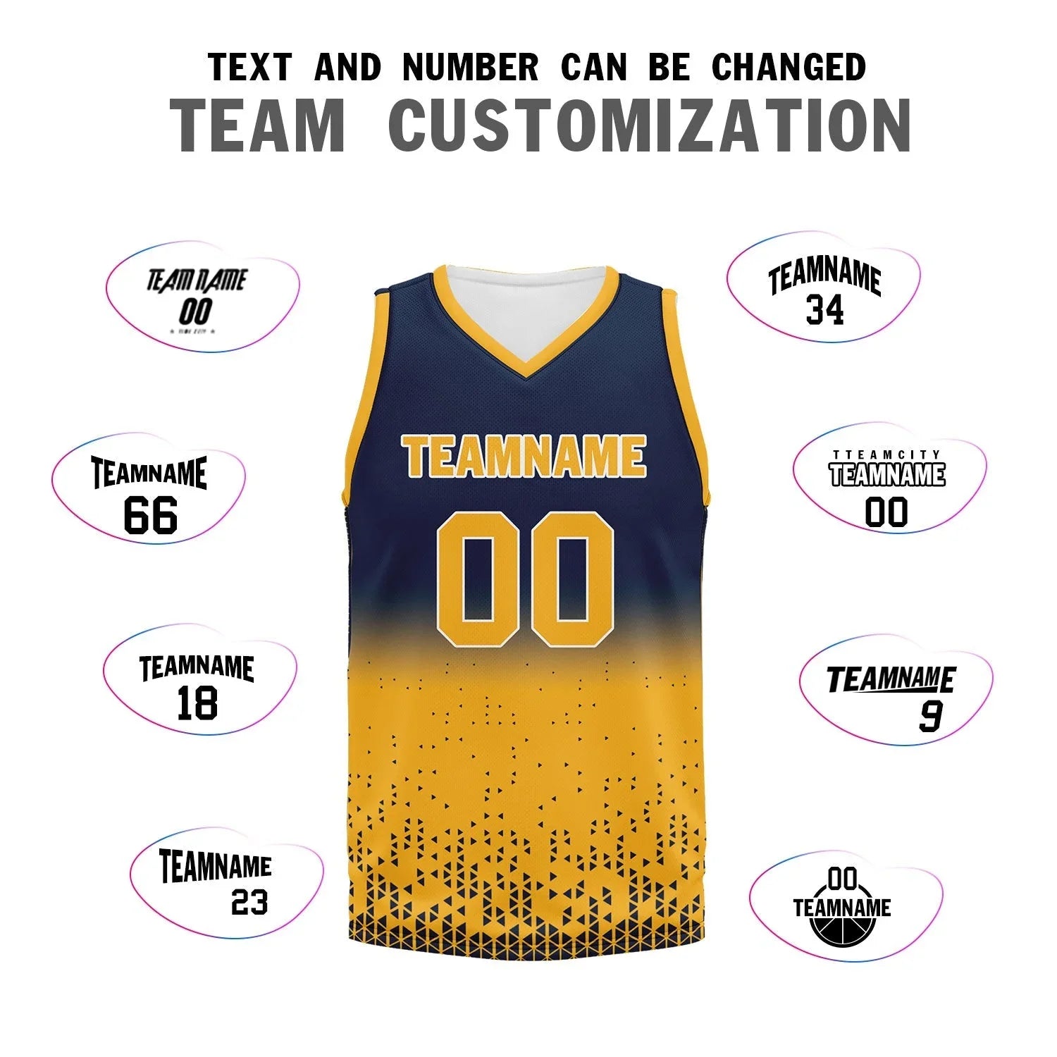 Custom Blue Yellow Fade Fashion Sports Uniform Basketball Jersey BBJ01-D020102-6 - Coolcustomize