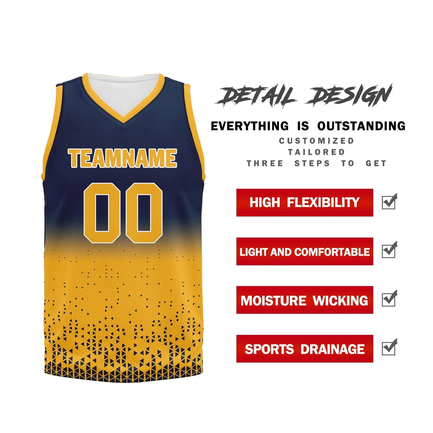 Custom Blue Yellow Fade Fashion Sports Uniform Basketball Jersey BBJ01-D020102-6 - Coolcustomize