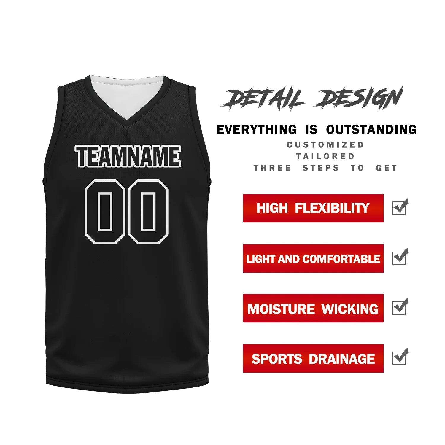Custom Black Classic Style Sports Uniform Basketball Jersey BBJ01-bd0a7007 - Coolcustomize